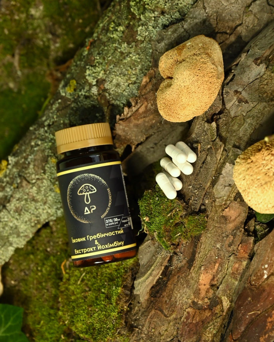 Їжовик Гребінчастий та Екстракт Йохімбіну в капсулах 60 шт.